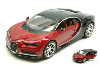 Immagine di BUGATTI CHIRON 2016 RED/BLACK 1:24