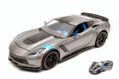 Immagine di CHEVROLET CORVETTE GRAN SPORT 2017 GUN METAL W/BLACK STRIPES 1:24