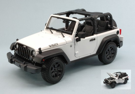 Immagine di JEEP WRANGLER OPEN TOP 2014 WHITE 1:18