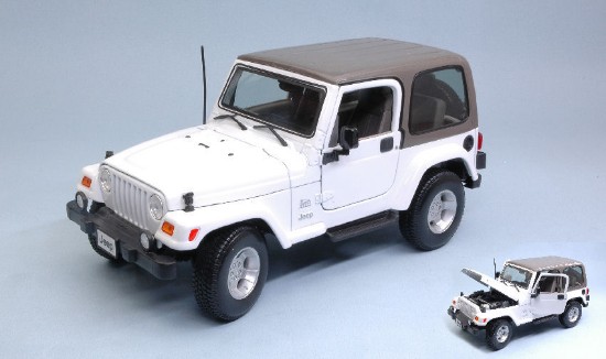 Immagine di JEEP WRANGLER SAHARA 2007 HARD TOP WHITE 1:18