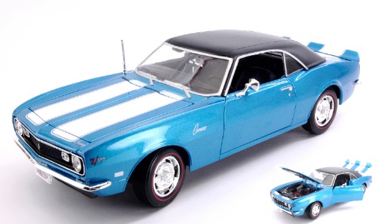 Immagine di CHEVROLET CAMARO Z/28 COUPE 1968 BLUE 1:18