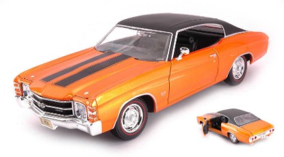 Immagine di CHEVROLET CHEVELLE SS 454 SPORT COUPE 1971 ORANGE 1:18