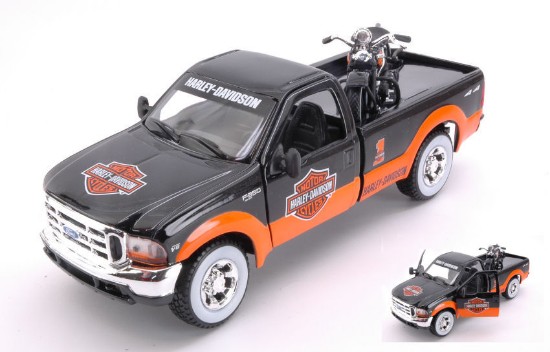 Immagine di FORD F-350 1999 W/HARLEY DAVIDSON EL KNUCKLEHEAD BLACK/ORANGE 1:27-1:24