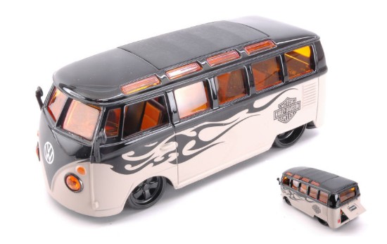 Immagine di VW T1 SAMBA VAN HARLEY DAVIDSON 1:25