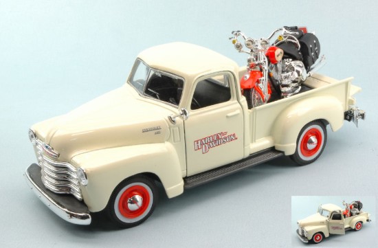Immagine di CHEVROLET 3100 PICK UP 1950 1:25 + HARLEY DAVIDSON 2001 HERITAGE 1:24