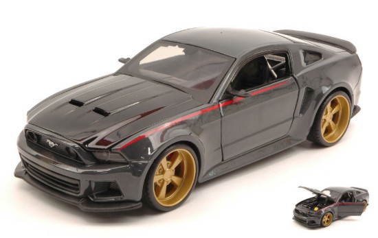 Immagine di FORD MUSTANG STREET RACER 2014 GUN METAL 1:24