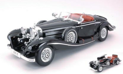 Immagine di MERCEDES 500 K TYPE 1936 CONVERTIBLE BLACK 1:18