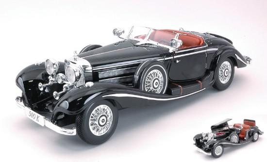 Immagine di MERCEDES 500 K TYPE 1936 CONVERTIBLE BLACK 1:18
