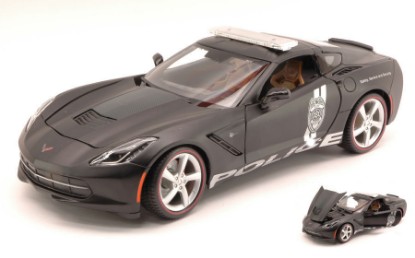 Immagine di CORVETTE STINGRAY 2014 SAFETY SERVICE AND SECURITY MATT BLACK 1:18