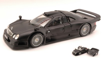 Immagine di MERCEDES CLK-GTR STREET VERSION 1997 MATT BLACK  1:18