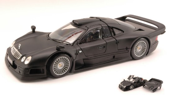 Immagine di MERCEDES CLK-GTR STREET VERSION 1997 MATT BLACK  1:18