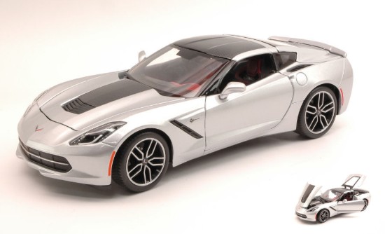 Immagine di CHEVROLET CORVETTE STINGRAY Z51 2014 SILVER EXCLUSIVE SERIES 1:18