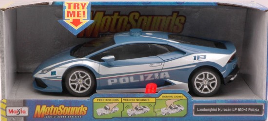 Immagine di LAMBORGHINI HURACAN LP 610-4 POLIZIA MOTOSOUND PLASTICA 1:24