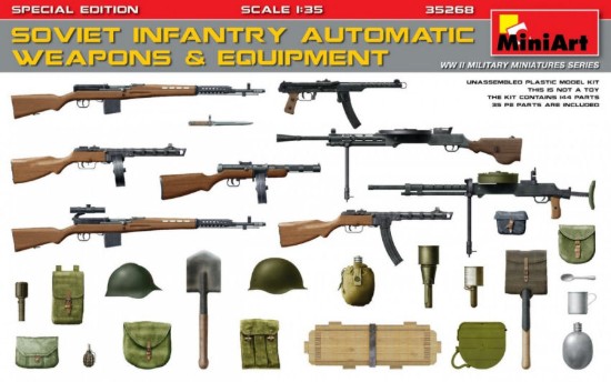 Immagine di SOVIET INFANTRY AUTOMATIC WEAPONS & EQUIPMENT  KIT 1:35
