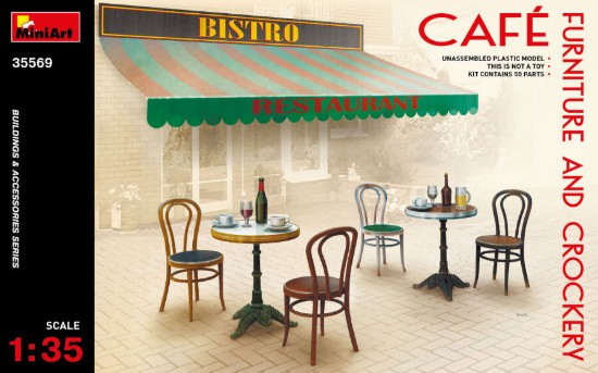 Immagine di CAFE' FURNITURE & CROCKERY KIT 1:35
