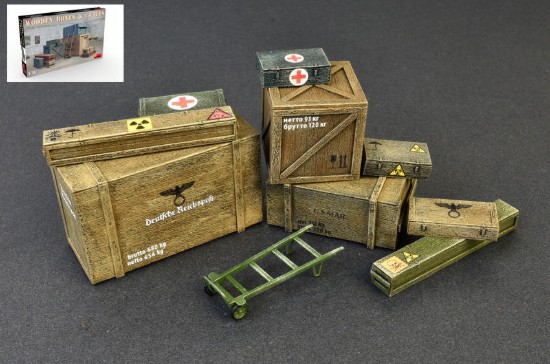 Immagine di WOODEN BOXES & CRATES KIT 1:35