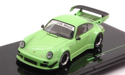Immagine di PORSCHE RWB 930 GREEN WITH BLACK WHEELS RIM 1:43
