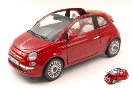 Immagine di FIAT NUOVA 500 CABRIO 2007 RED 1:18
