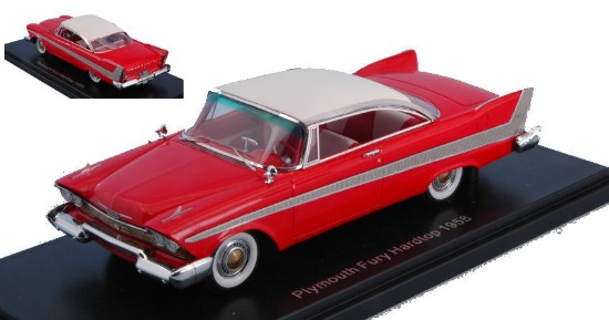 Immagine di PLYMOUTH FURY HARD TOP 1958 RED/WHITE 1:43
