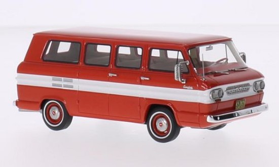 Immagine di CHEVROLET CORVAIR GREENBRIER SPORTWAGON 1964 RED/WHITE 1:43