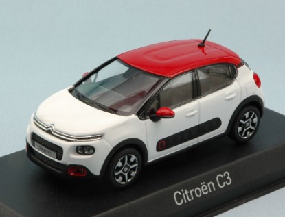 Immagine di CITROEN C3 2016 BANQUISE WHITE & ADEN RED ROOF 1:43