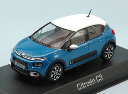Immagine di CITROEN C3 2016 COBALT BLUE & WHITE ROOF 1:43