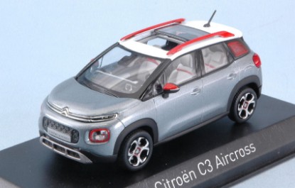 Immagine di CITROEN C3 AIRCROSS 2017 GREY & WHITE ROOF & ORANGE DECO 1:43