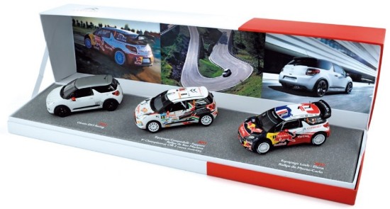 Immagine di COFFRET CITROEN DS3 RACING+DS3 R3+ DS3 WRC MONTE CARLO 2012 1:43