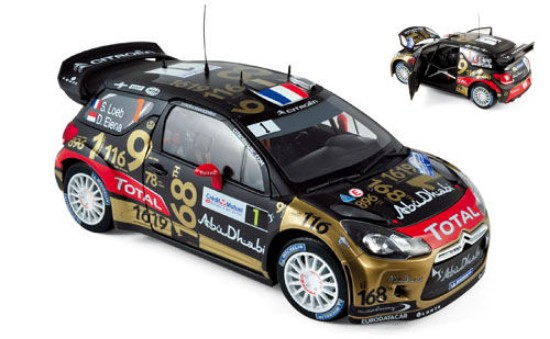 Immagine di CITROEN DS 3 WRC N.1 ACCIDENT RALLY DE FRANCE 2013 LOEB-ELENA 1:18