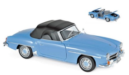 Immagine di MERCEDES 190 SL 1955 BLUE 1:18