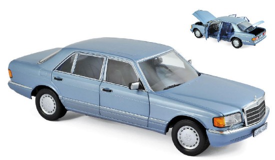 Immagine di MERCEDES 560 SEL 1990 PEARL BLUE METALLIC 1:18