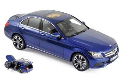 Immagine di MERCEDES C-KLASSE 2014 METALLIC BLUE 1:18