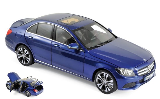Immagine di MERCEDES C-KLASSE 2014 METALLIC BLUE 1:18