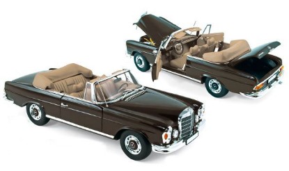 Immagine di MERCEDES 280 SE CABRIOLET 1969 DARK BROWN 1:18