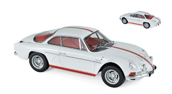 Immagine di ALPINE RENAULT A110 1600S 1971 WHITE W/RED STRIPPING 1:18