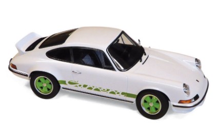 Immagine di PORSCHE 911 RS 1973 WHITE & GREEN DECO 1:18