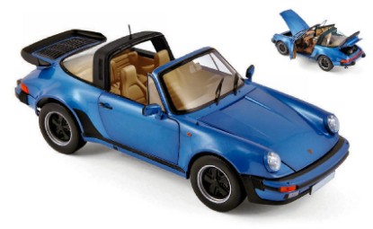 Immagine di PORSCHE 911 TURBO TARGA 1987 BLUE METALLIC 1:18