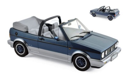 Immagine di VW GOLF CABRIOLET "BEL AIR" 1992 BLUE METALLIC 1:18