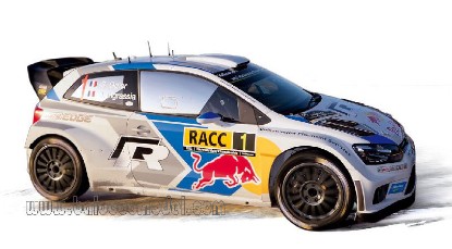 Immagine di VW POLO WRC N.1 WINNER SPAIN RALLY 2014 OGIER-INGRASSIA WORLD CHAMP.1:18