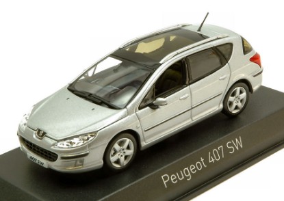 Immagine di PEUGEOT 407 SW 2004 ALUMINIUM SILVER 1:43
