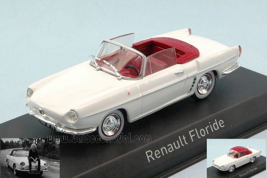 Immagine di RENAULT FLORIDE 1959 "BRIGITTE BARDOT" WHITE W/RED ROOF 1:43