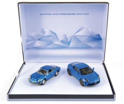 Immagine di COFFRET ALPINE A110 1973 & 2017 LIMITED ED.500 PCS (2 CARS) 1:43