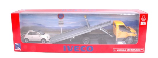 Immagine di IVECO DAILY GIALLO C/FIAT CINQUECENTO AVORIO 1:43