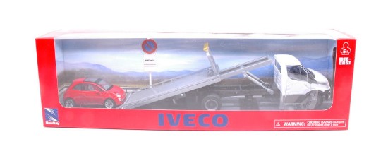 Immagine di IVECO DAILY BIANCO C/FIAT CINQUECENTO ROSSO 1:43
