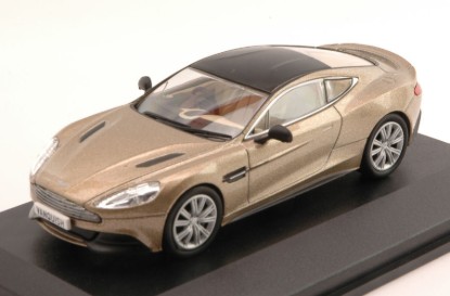 Immagine di ASTON MARTIN VANQUISH COUPE  2001 GOLD W/BLACK ROOF 1:43