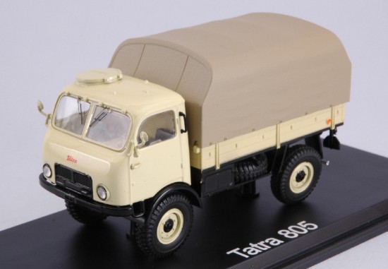 Immagine di TATRA 805 PLATFORM TRAILER BEIGE W/COVER 1:43