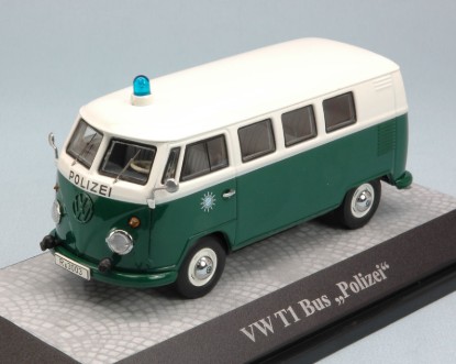 Immagine di VW T1 POLICE BUS GREEN/WHITE 1:43