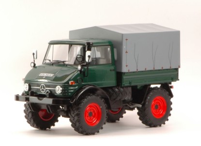 Immagine di MERCEDES UNIMOG 406 DARK GREEN WITH COVER 1:18