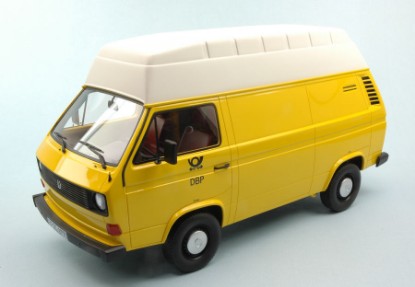 Immagine di VW T3 HIGH ROOF GERMAN FEDERAL POSTAL SERVICES YELLOW/WHITE 1:18