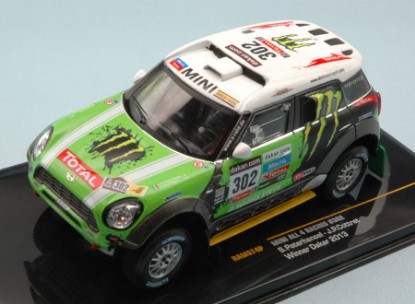 Immagine di MINI ALL 4 RACING N.302 WINNER DAKAR 2013 S.PETERHANSEL-J.P.COTTRET 1:43